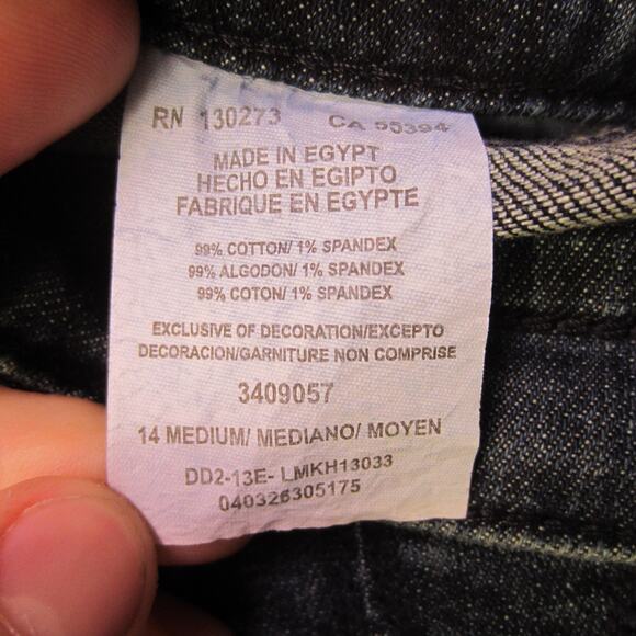 Lee Slender Secret Jeans Womens 14 Blue Stretch Bootcut Fleur-de-Lis Pockets - Picture 9 of 10